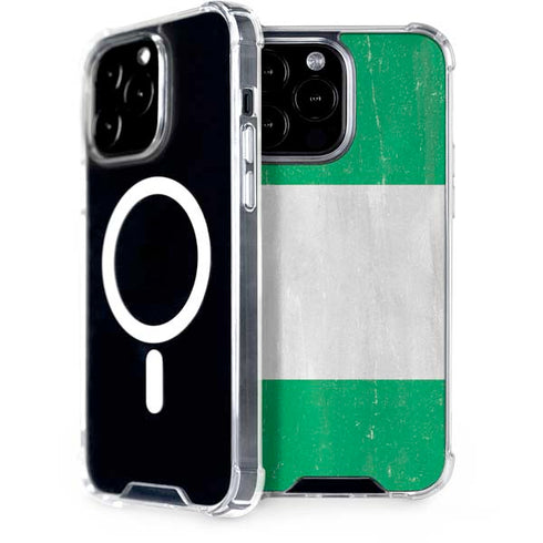 Nigeria Flag Distressed iPhone 13 Pro Max MagSafe Case